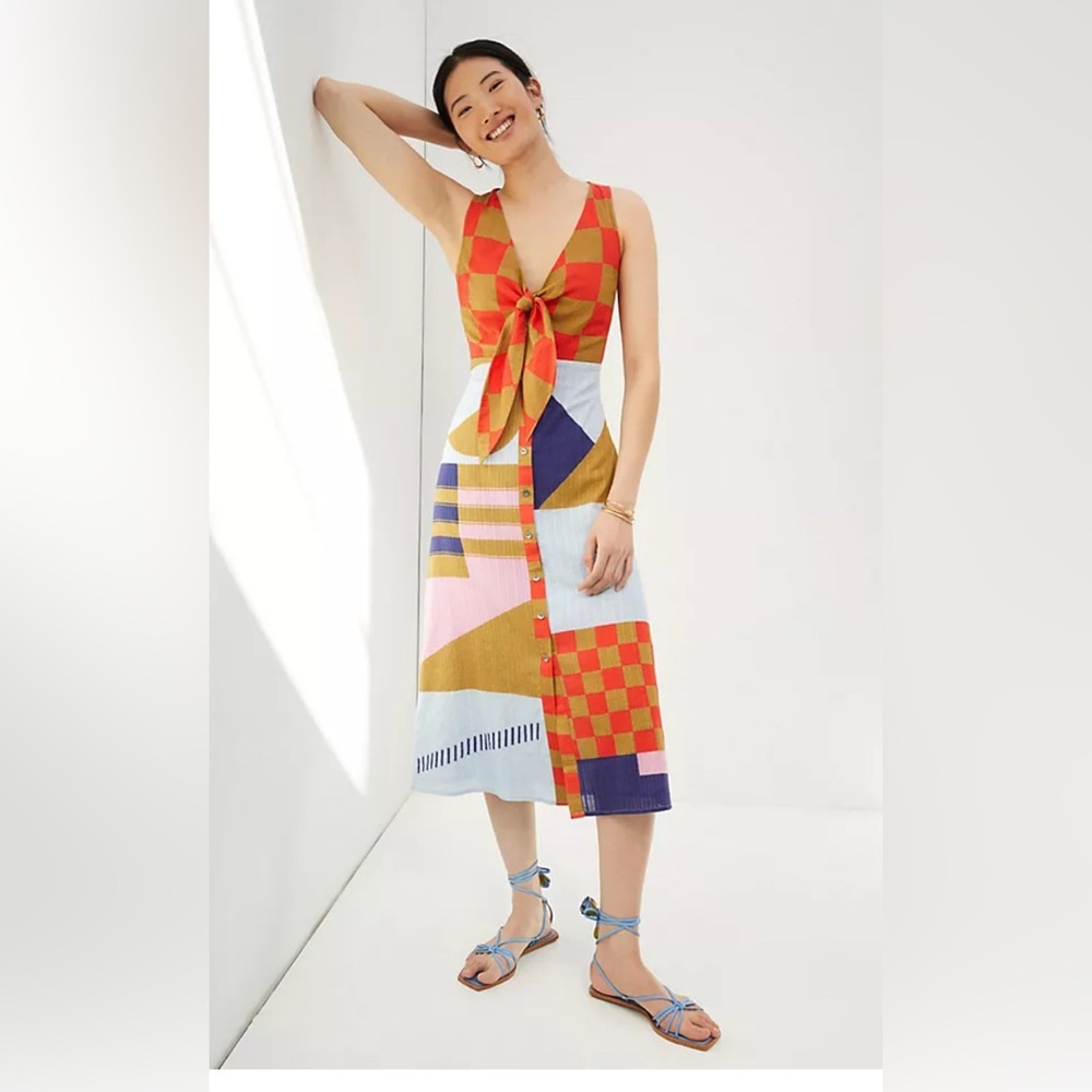 Conditions Apply: Abstract Patchwork Maxi Dress - image 1
